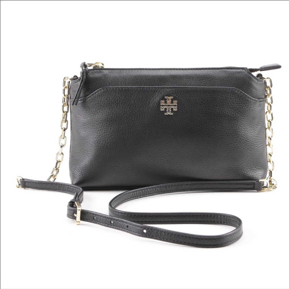 Tory Burch Black Pebbled Leather Crossbody bag